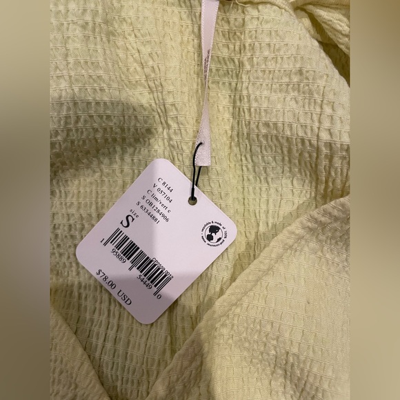 NWT- Free People Lemon Laila Mini Dress Yellow Dress Cut Out - Size Small - Picture 5 of 8